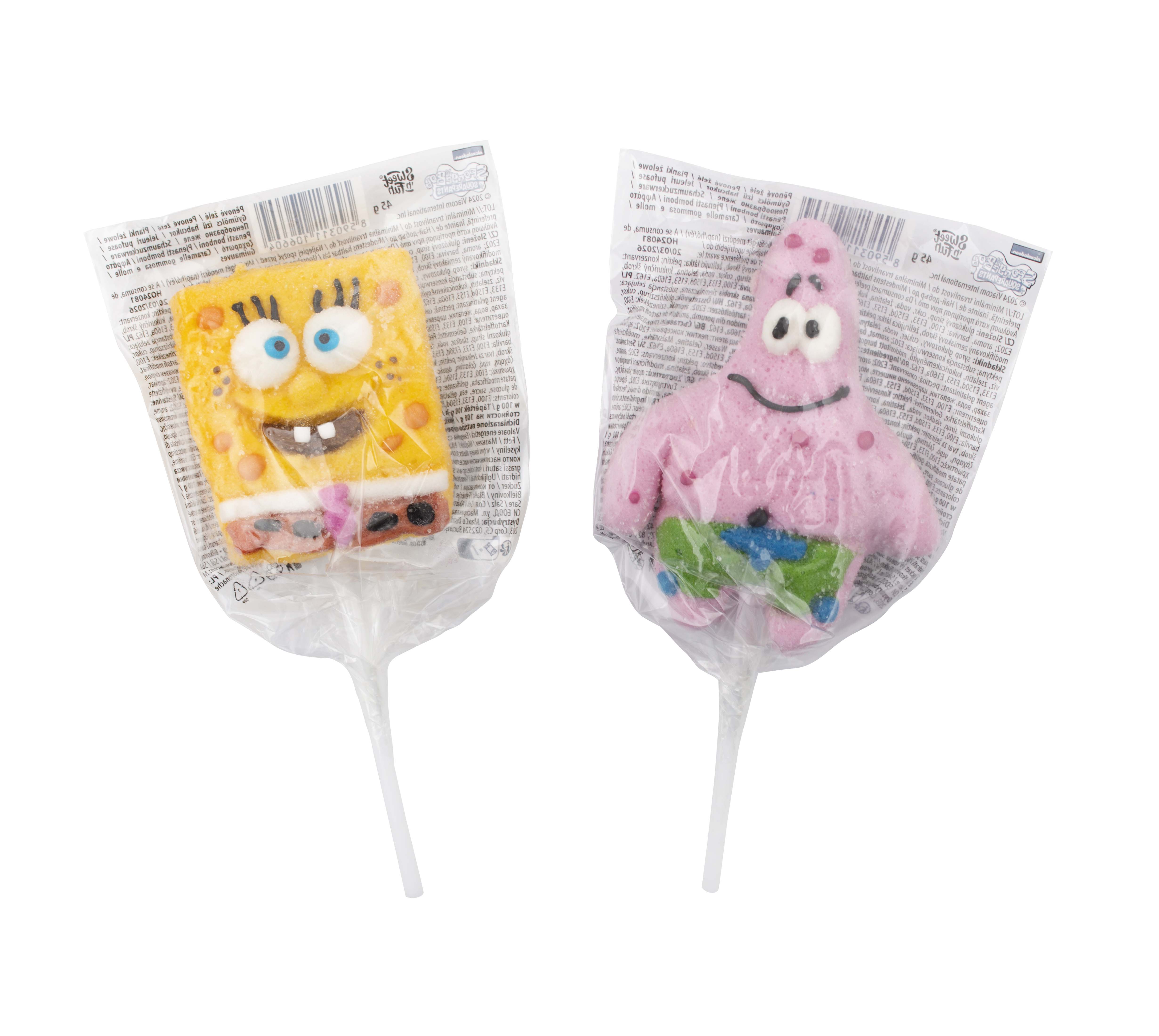 Sponge Bob mallow pop lízanka 45g