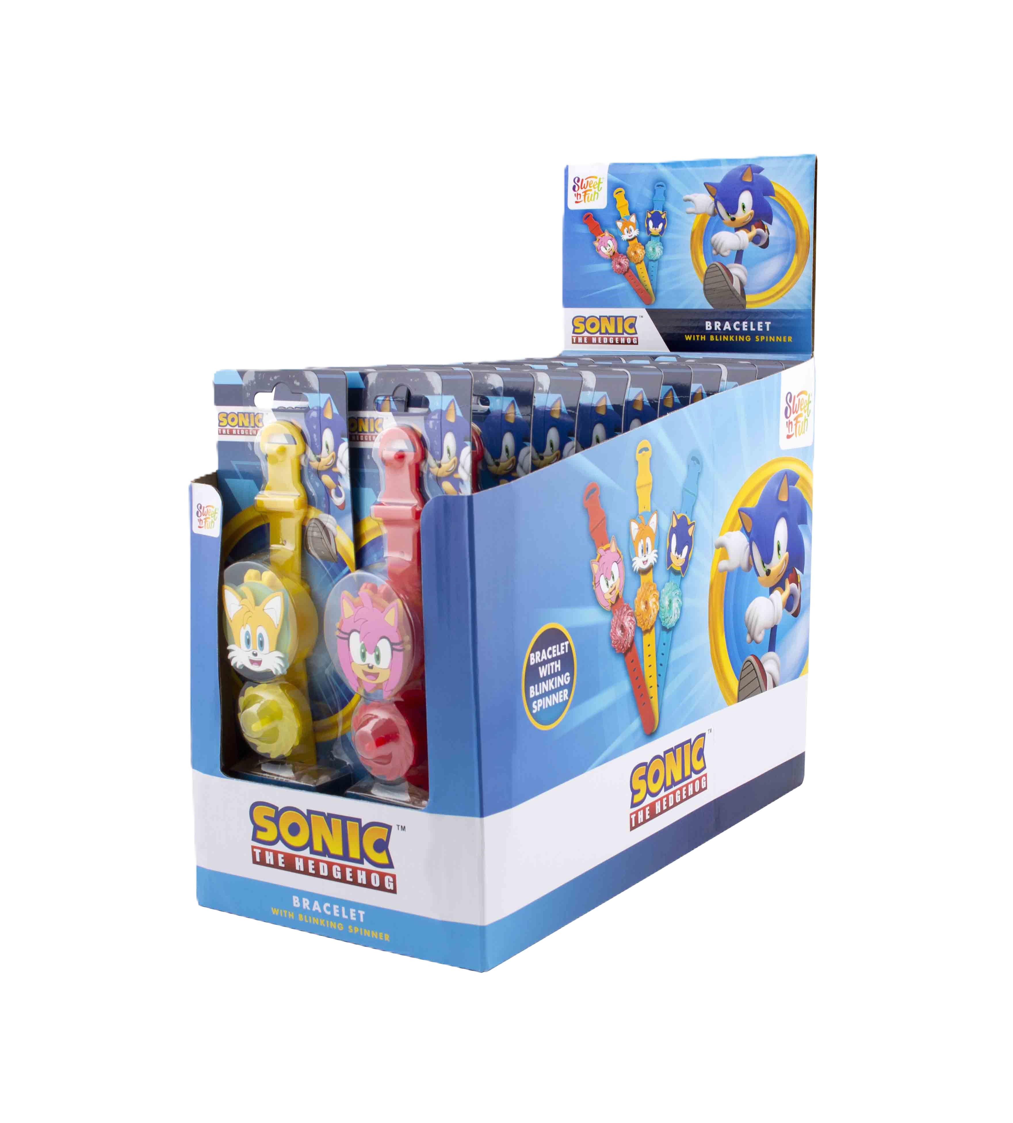 Sonic hodinky + svietiaci disk s cukríkmi 10g