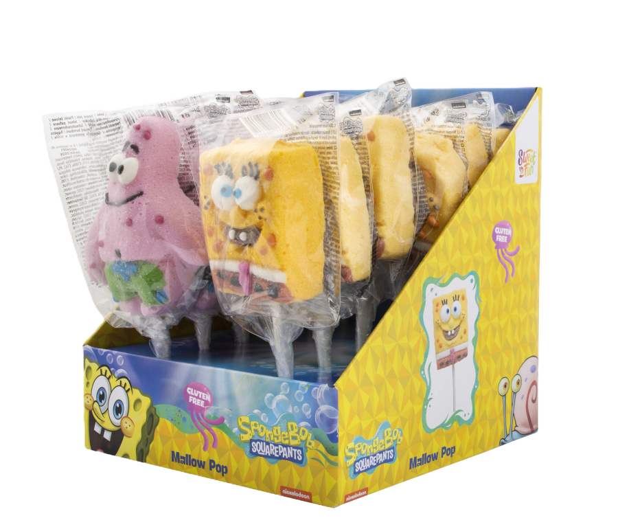 Sponge Bob mallow pop lízanka 45g