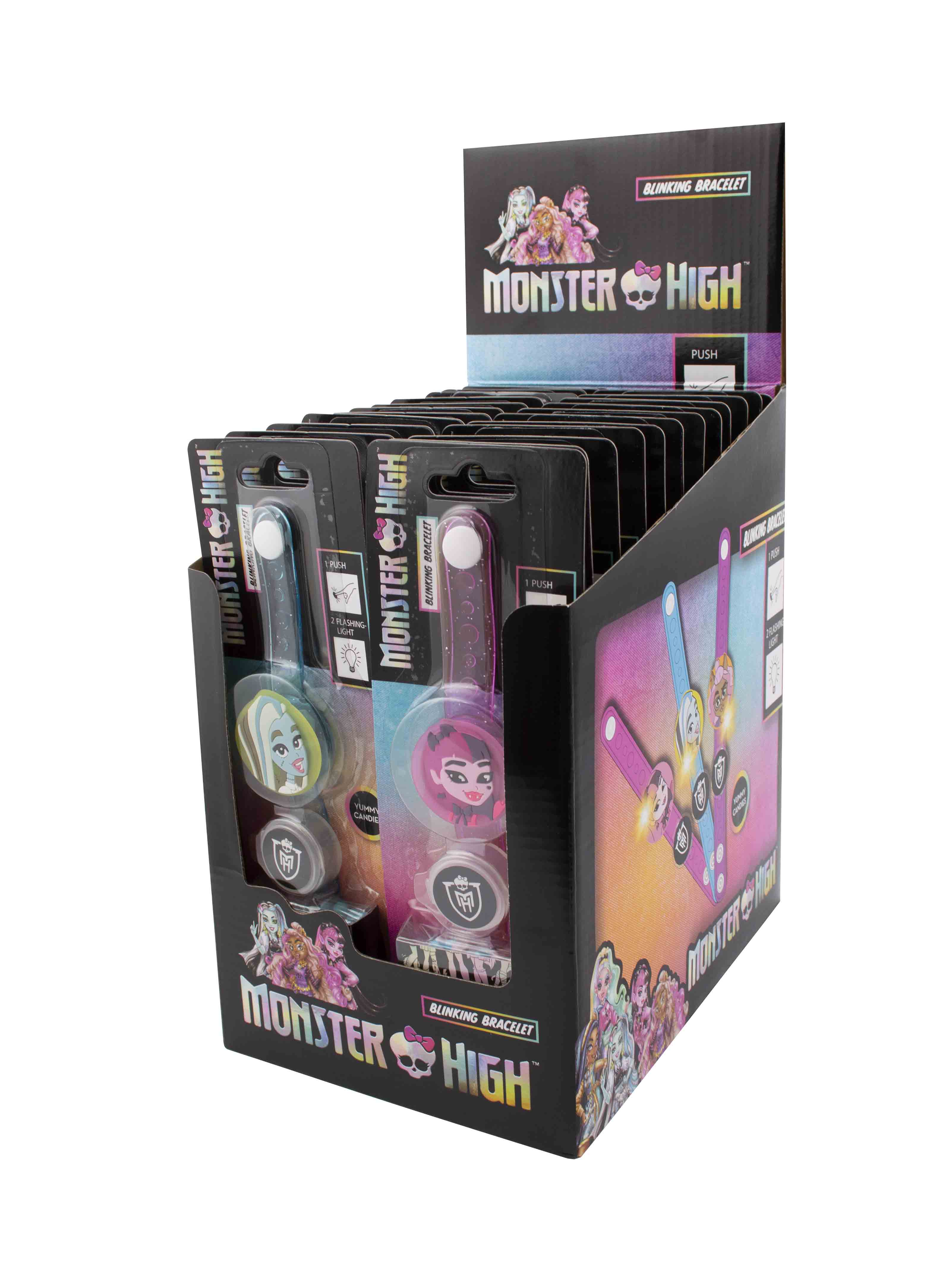 Monster High svietiace hodinky s cukr.10g