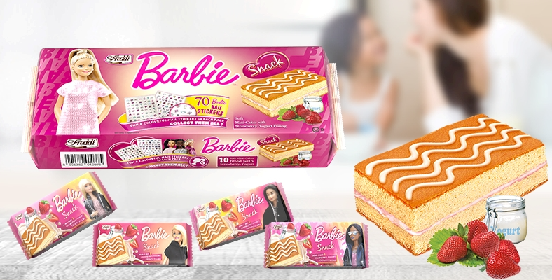 Barbie koláčiky jahoda & jogurt 250 g