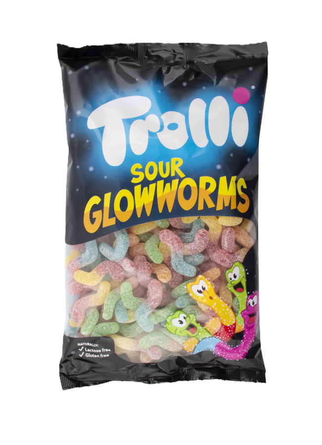 Trolli Sour Glowworms želé 1000g