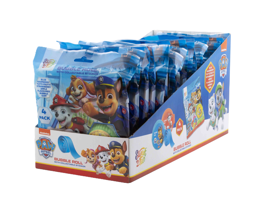 Paw Patrol Bubble Gum Roll 4 žuvačky 64g